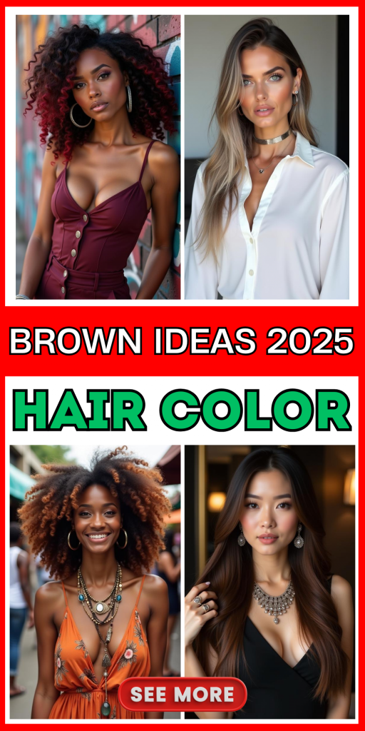 23 Top Brown Hair Color Ideas for Brunettes in 2025 – Balayage, Dark, and Blonde Highlights