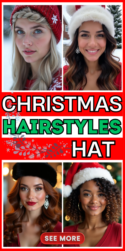 23 Stunning Christmas Hat Hairstyles for a Festive Look This Holiday Season