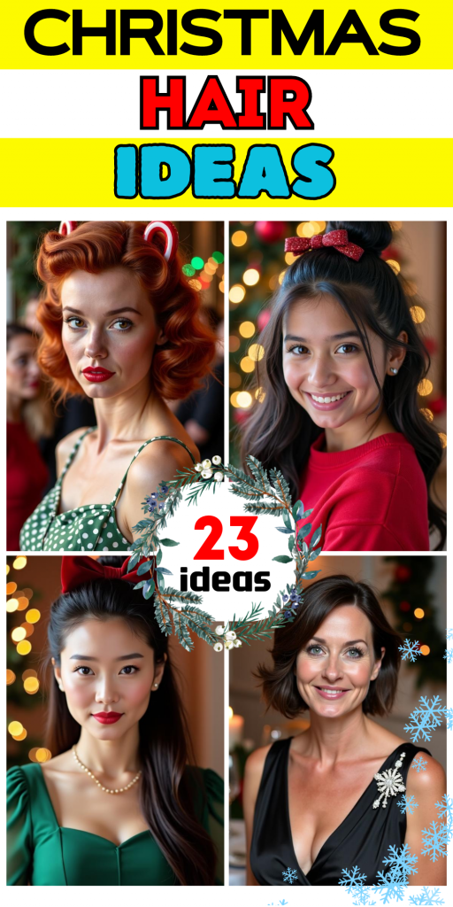 23 Fun and Easy Christmas Hair Ideas for Women, Kids, and Teens – Cute Holiday Hairstyles