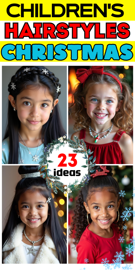 23 Festive Christmas Hairstyles for Kids | Holiday Hair Ideas