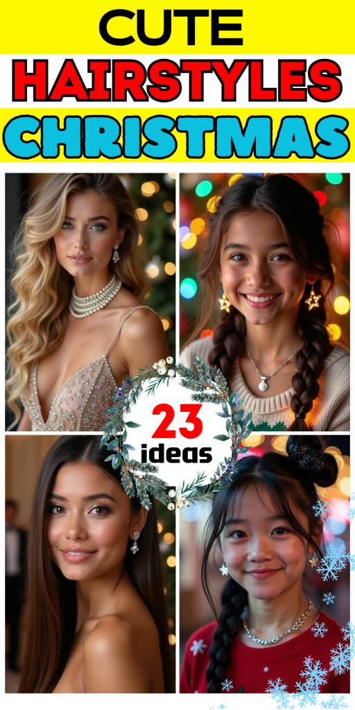 23 Cute Christmas Hairstyles for Kids, Teens & Women – Easy Holiday Looks for All Hair Types