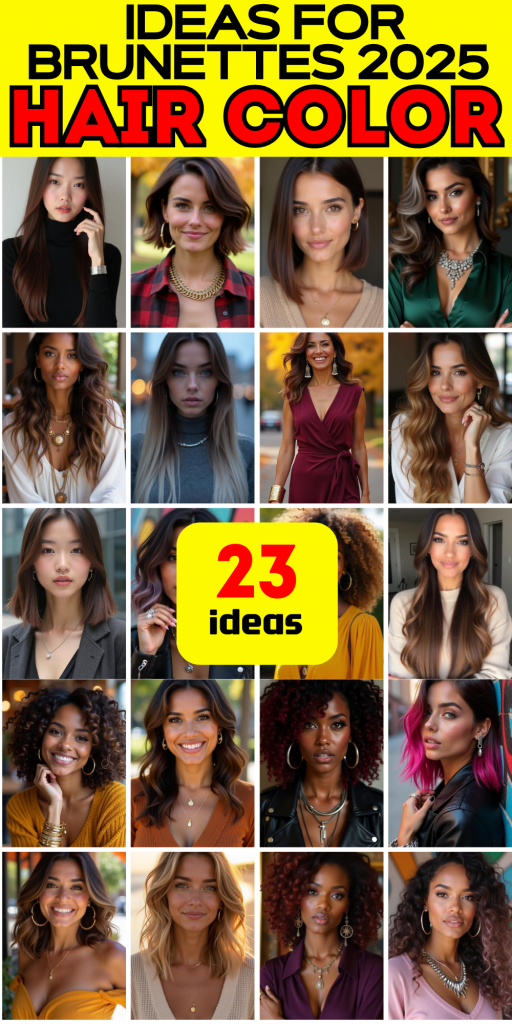 23 Stunning Hair Color Ideas for Brunettes – 2025's Hottest Trends and Subtle Highlights