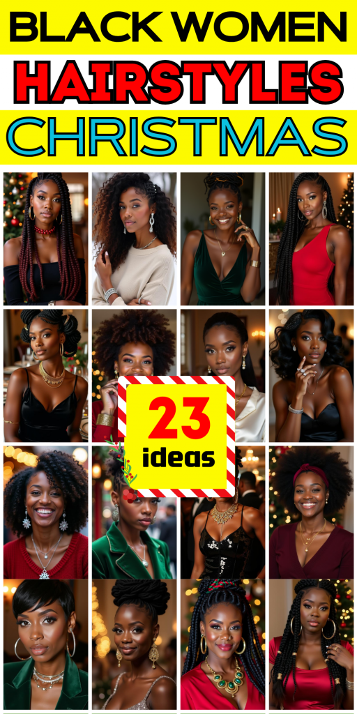 23 Stunning Christmas Hairstyles for Black Women – Braids, Wigs, and Natural Hair Ideas