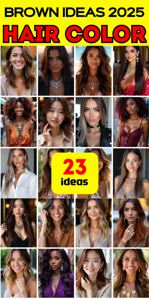 23 Top Brown Hair Color Ideas for Brunettes in 2025 – Balayage, Dark, and Blonde Highlights