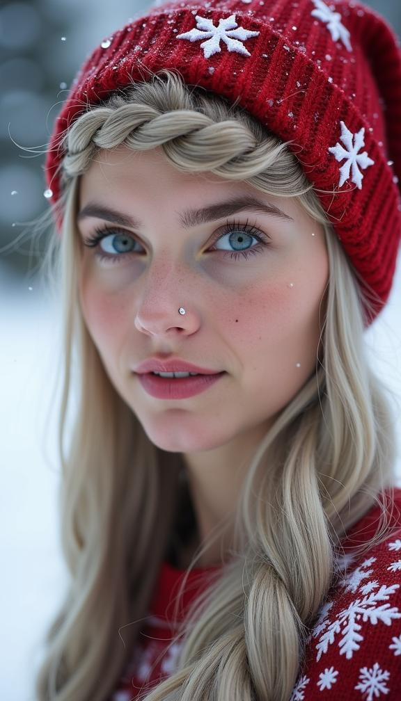 23 Stunning Christmas Hat Hairstyles for a Festive Look This Holiday Season