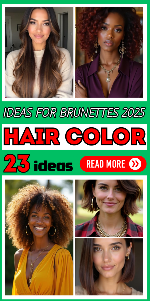 23 Stunning Hair Color Ideas for Brunettes – 2025's Hottest Trends and Subtle Highlights