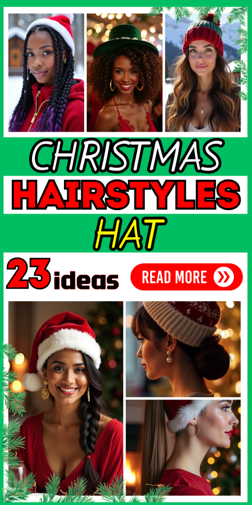 23 Stunning Christmas Hat Hairstyles for a Festive Look This Holiday Season