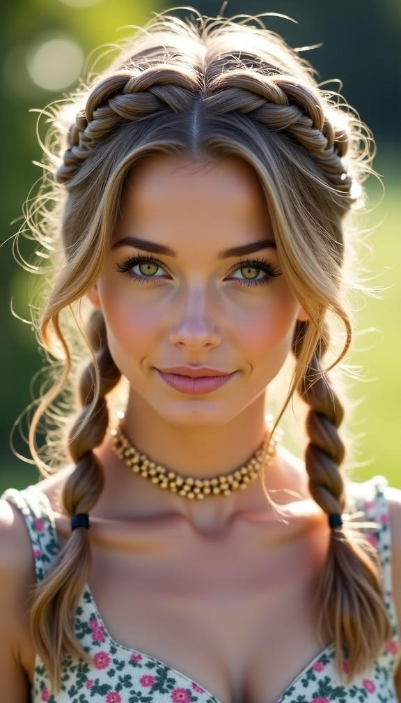 23 Stunning Half Up Half Down Pigtails Hairstyles You Have to Try!