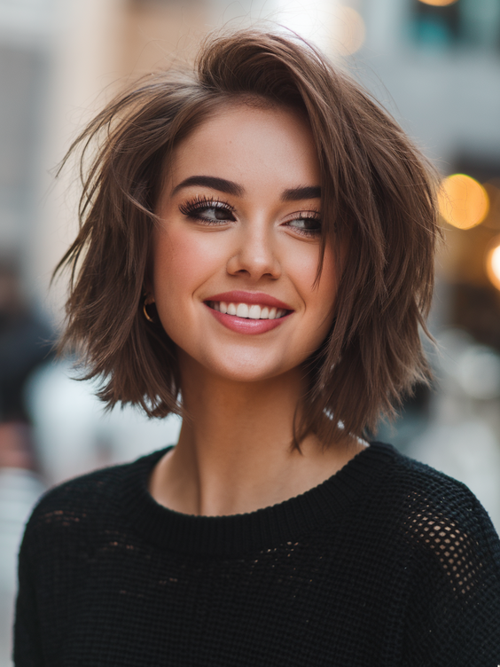 Messy Shag Haircut for Medium Shoulder-Length Hair 2025