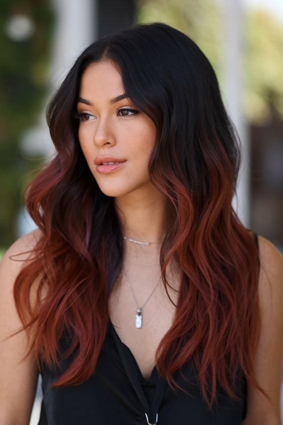 Dark Auburn Fire Ombre Hair Color 2025: Bold, Vibrant Trends to Try