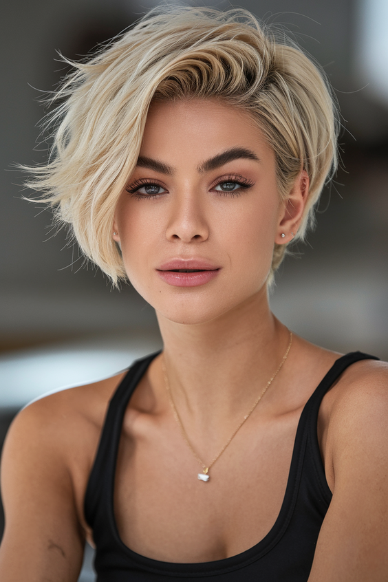 Chic Short Spring Haircuts Ideas 2025 for Oval and Round Faces