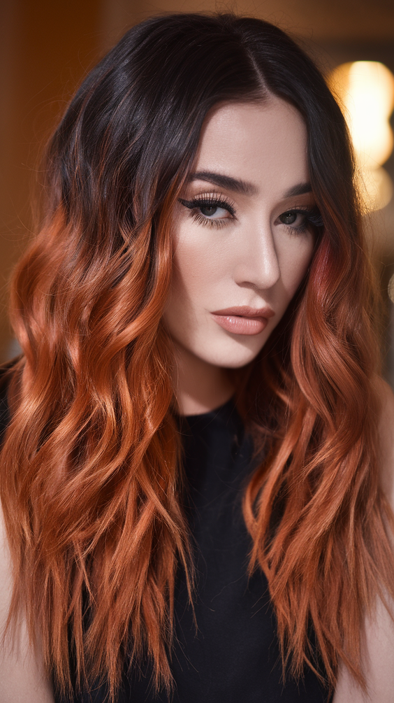 Dark Auburn Fire Ombre Hair Color 2025: Bold, Vibrant Trends to Try