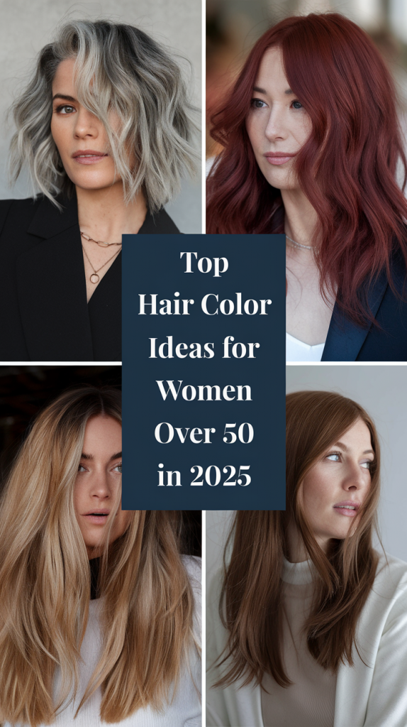 Top Hair Color Ideas for Women Over 50 in 2025 – Stylish Looks