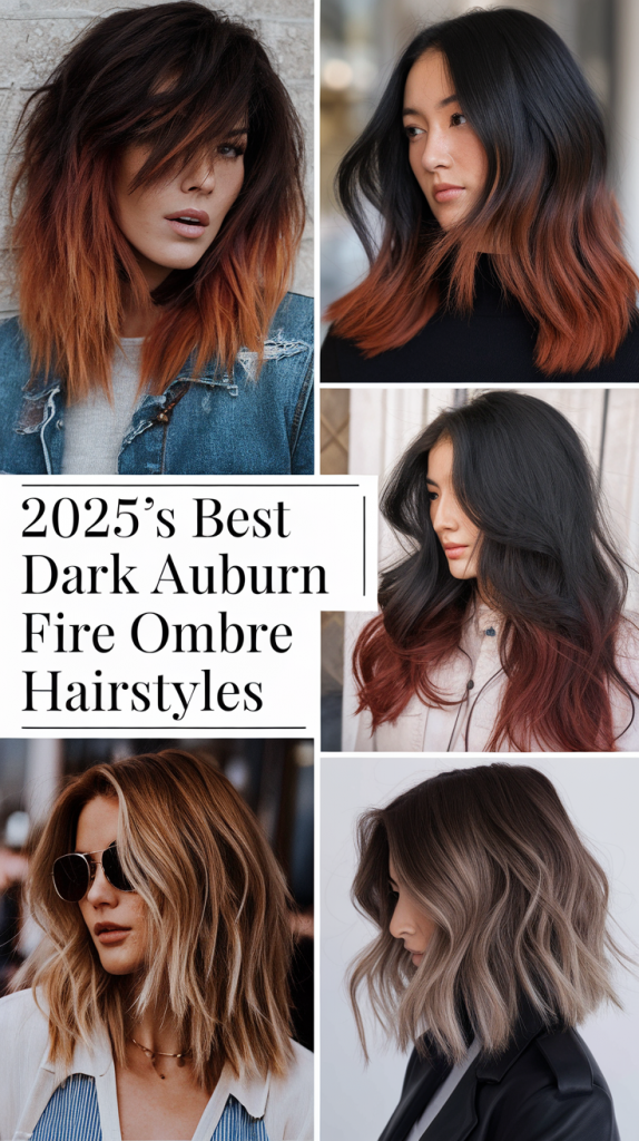 Dark Auburn Fire Ombre Hair Color 2025: Bold, Vibrant Trends to Try