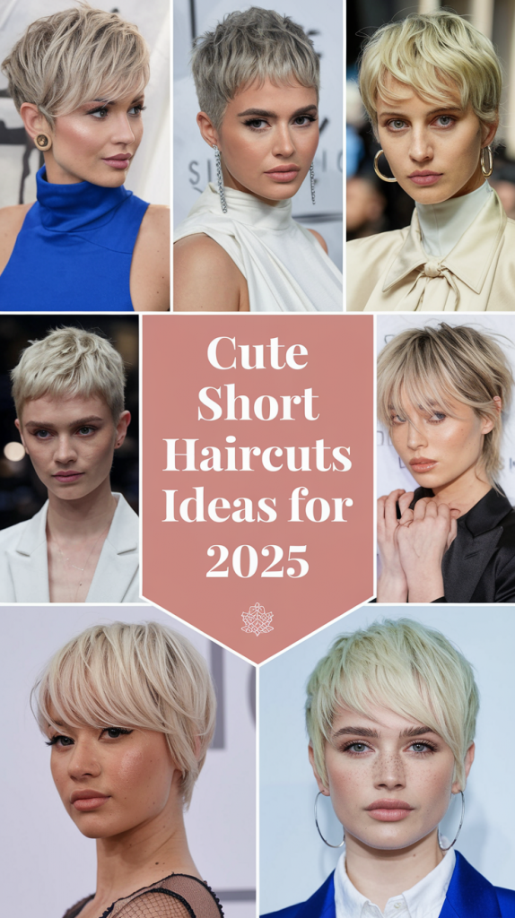 Chic Short Spring Haircuts Ideas 2025 for Oval and Round Faces