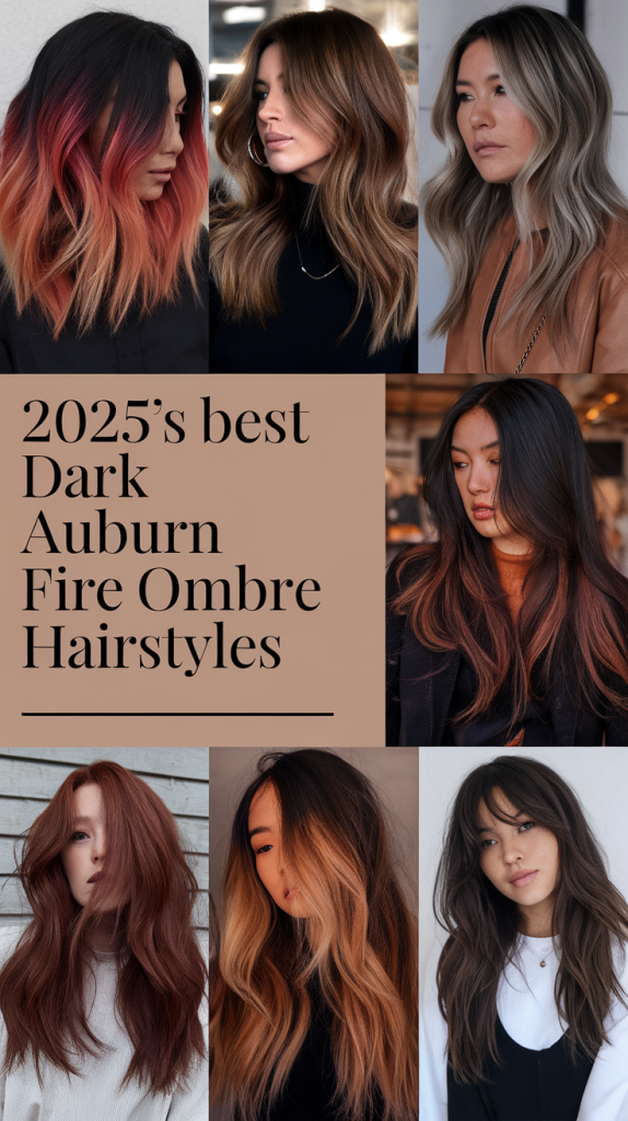 Dark Auburn Fire Ombre Hair Color 2025: Bold, Vibrant Trends to Try