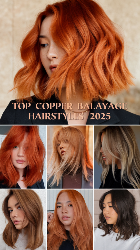 Copper Balayage Hair Color 2025: Red, Auburn, and Blonde Highlights for Natural Beauty