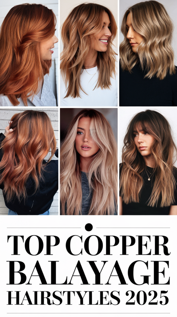 Copper Balayage Hair Color 2025: Red, Auburn, and Blonde Highlights for Natural Beauty