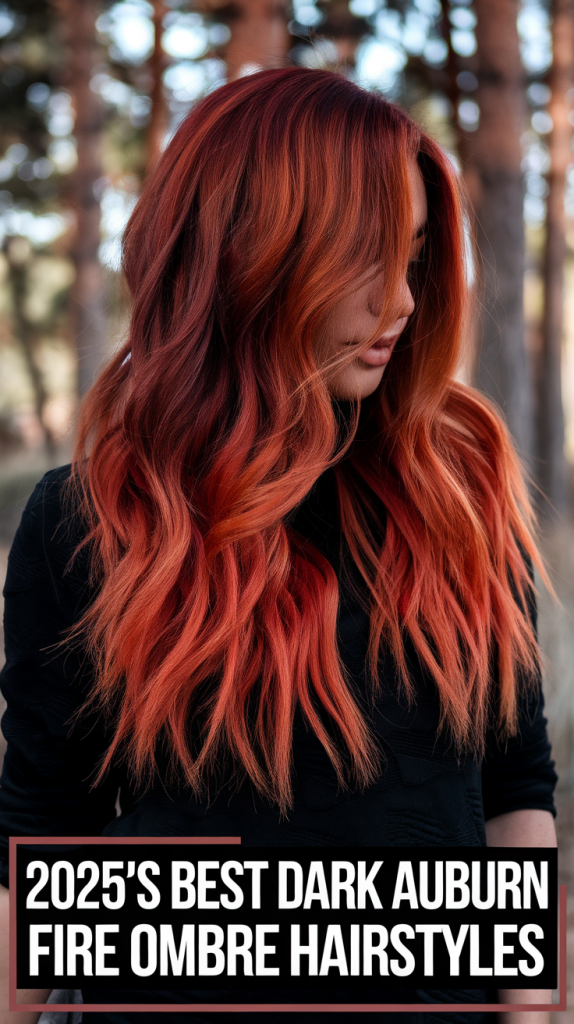 Dark Auburn Fire Ombre Hair Color 2025: Bold, Vibrant Trends to Try