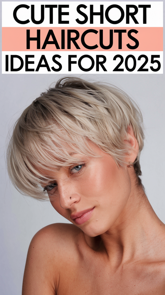 Chic Short Spring Haircuts Ideas 2025 for Oval and Round Faces