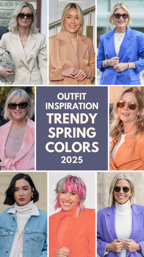 Spring Outfits - Trendy Color Ideas 2025: Chic Pastels and Bold Hues