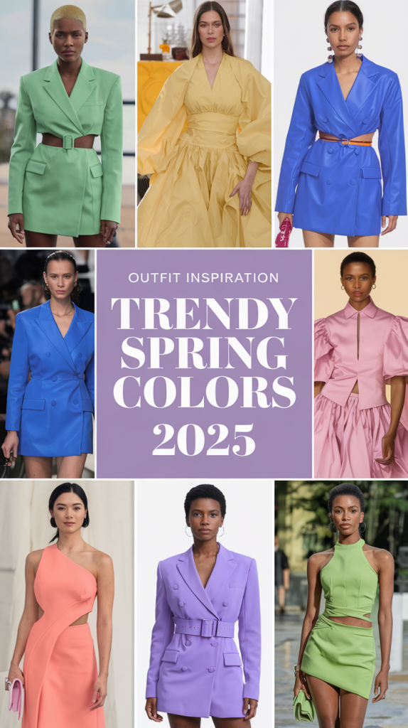 Spring Outfits - Trendy Color Ideas 2025: Chic Pastels and Bold Hues