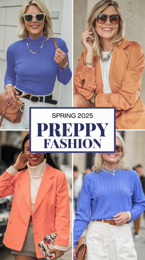 Preppy Spring Outfits 2025: Chic Knit Sweaters and Light Denim Ideas