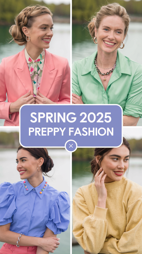 Preppy Spring Outfits 2025: Chic Knit Sweaters and Light Denim Ideas