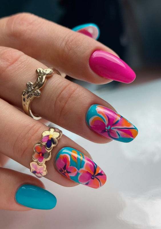 Cute Spring Break Nails 2025 – Fun & Bright Acrylic Designs