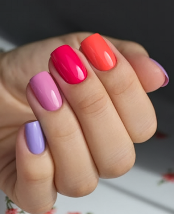 April Nails Color Ideas 2025 – Trendy Short, Solid, and Pastel Designs