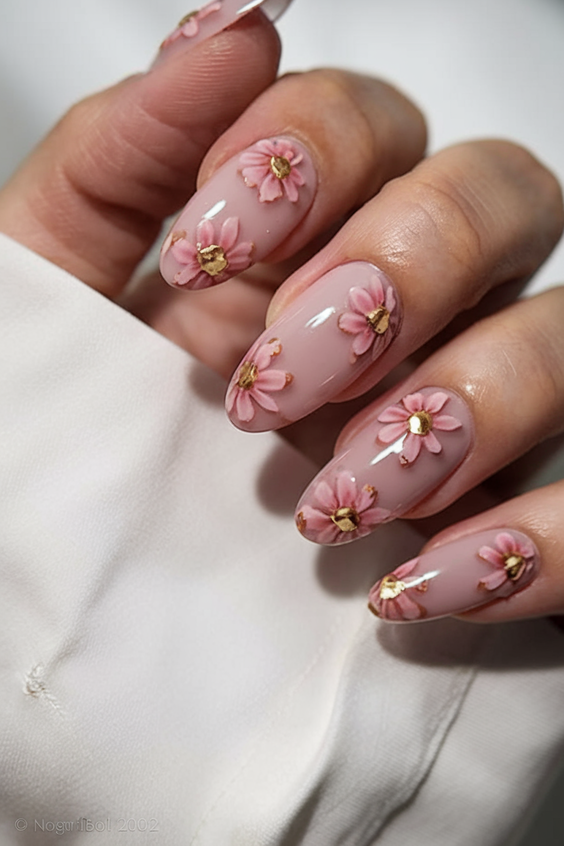 Spring Nude Nails 2025: Trendy Almond & Short Square Styles