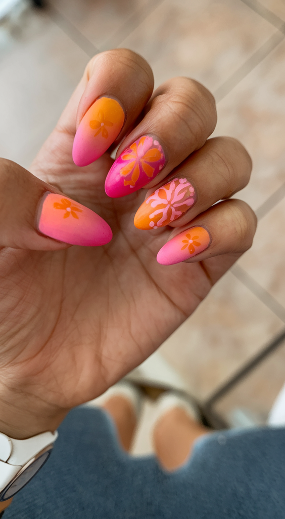 Cute Spring Break Nails 2025 – Fun & Bright Acrylic Designs