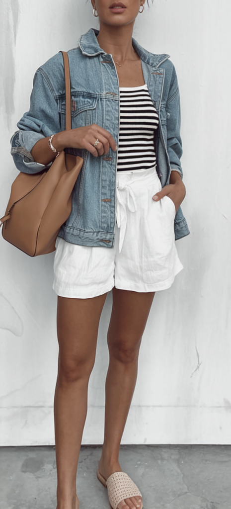 Spring Shorts Outfits 2025 – Chic Ways to Style Denim & Tailored Shorts