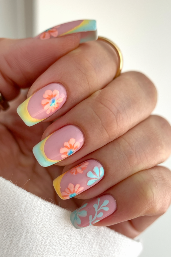 Spring Nails Colors Ideas 2025: Trendy Almond, Square & Coffin Styles