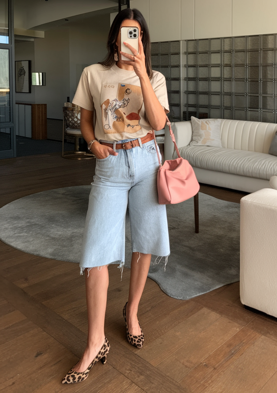 Spring Shorts Outfits 2025 – Chic Ways to Style Denim & Tailored Shorts