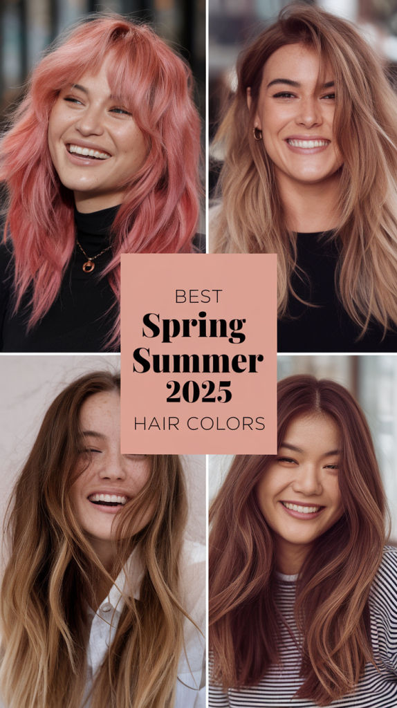 Spring Summer 2025 Hair Colors: Blondes, Brunettes & Fun Highlights