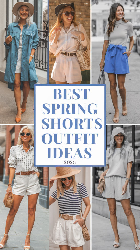 Spring Shorts Outfits 2025 – Chic Ways to Style Denim & Tailored Shorts