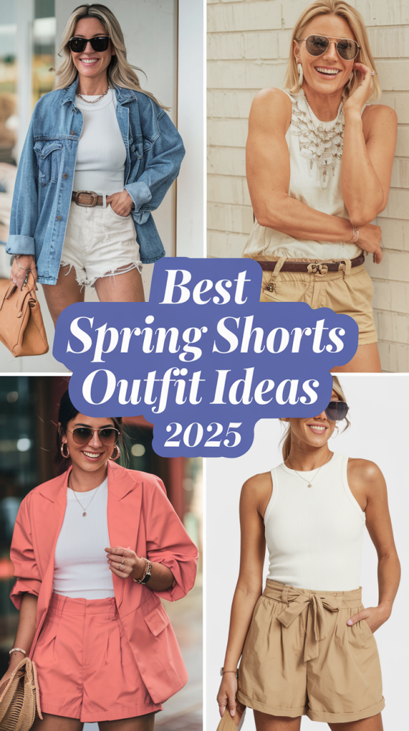 Spring Shorts Outfits 2025 – Chic Ways to Style Denim & Tailored Shorts