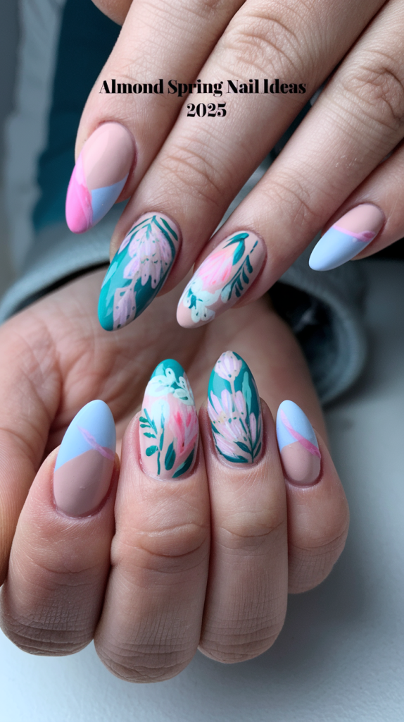 Almond Spring Nail Ideas 2025 – Trendy & Elegant Designs for March