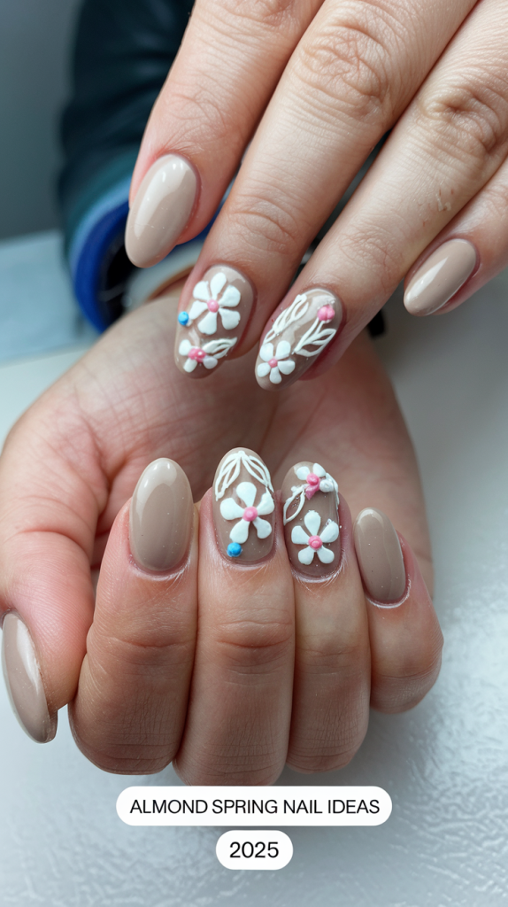 Almond Spring Nail Ideas 2025 – Trendy & Elegant Designs for March