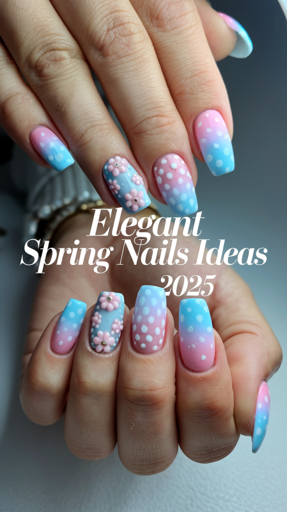 Elegant Spring Nails Ideas 2025: Pastel, Ombre & Floral Trends