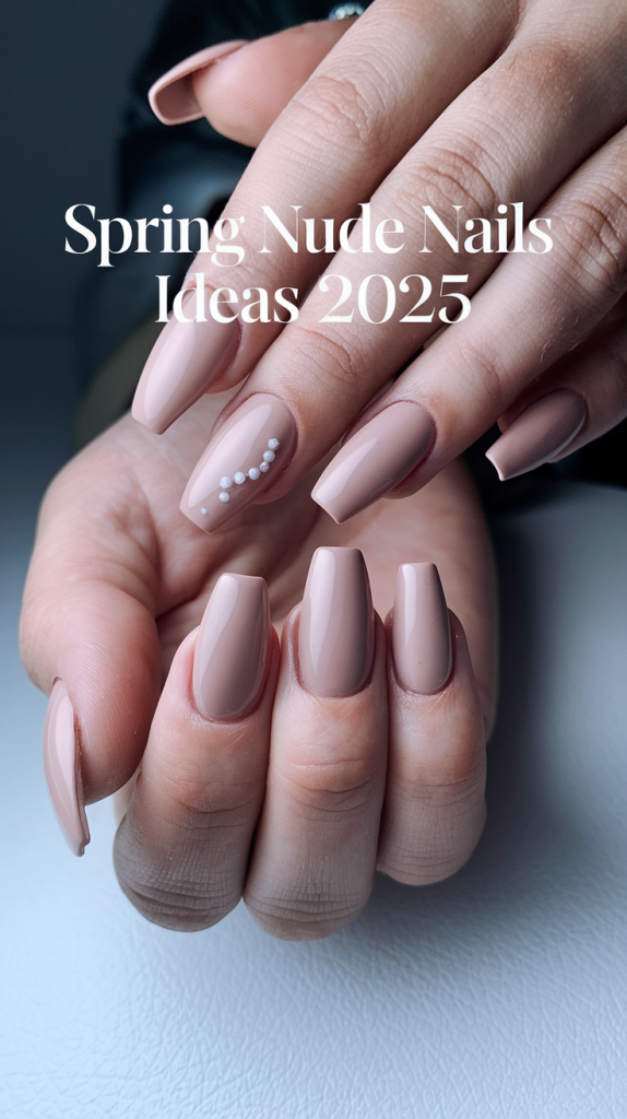 Spring Nude Nails 2025: Trendy Almond & Short Square Styles