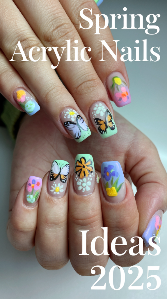 Spring Acrylic Nails Ideas 2025 – Trendy Designs, Colors & Styles