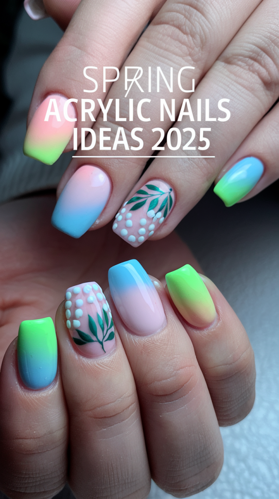 Spring Acrylic Nails Ideas 2025 – Trendy Designs, Colors & Styles