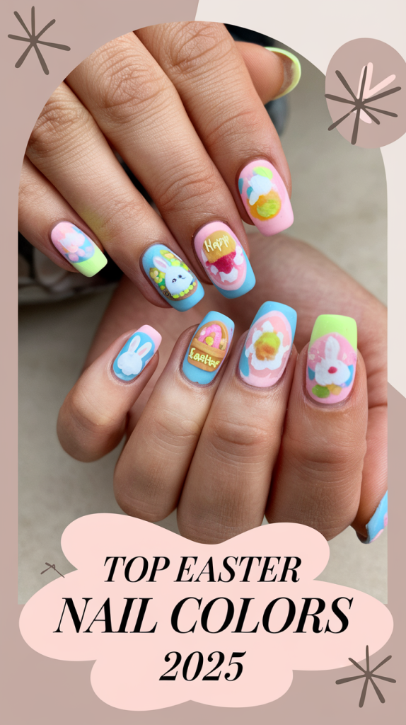 Easter Nails Color Ideas 2025 – Pastel, Floral & Egg-Inspired Designs