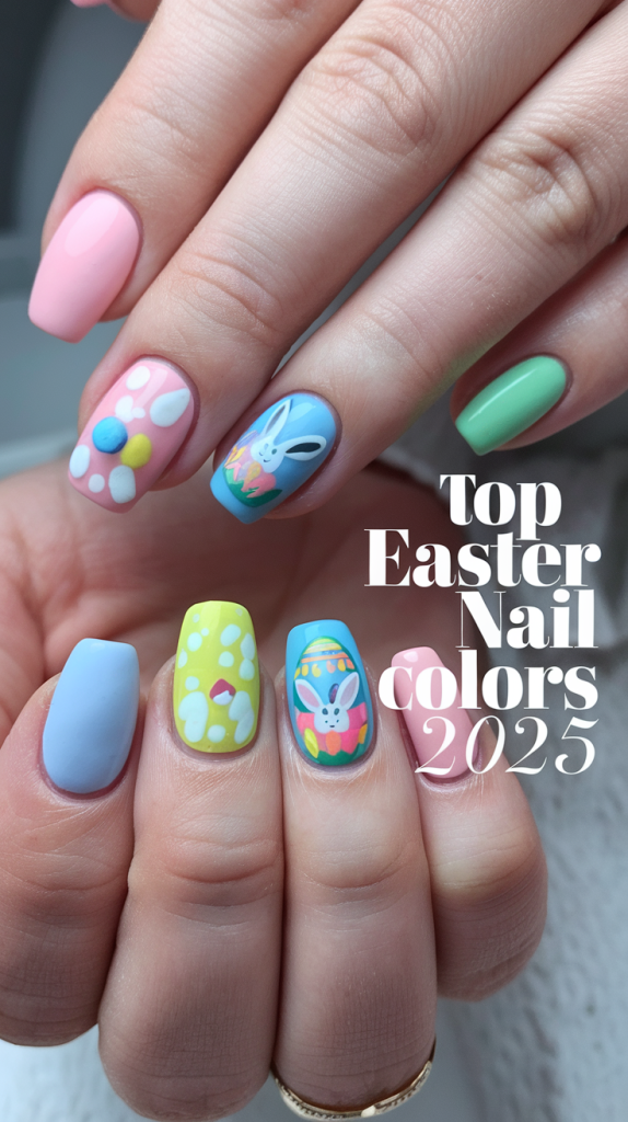 Easter Nails Color Ideas 2025 – Pastel, Floral & Egg-Inspired Designs