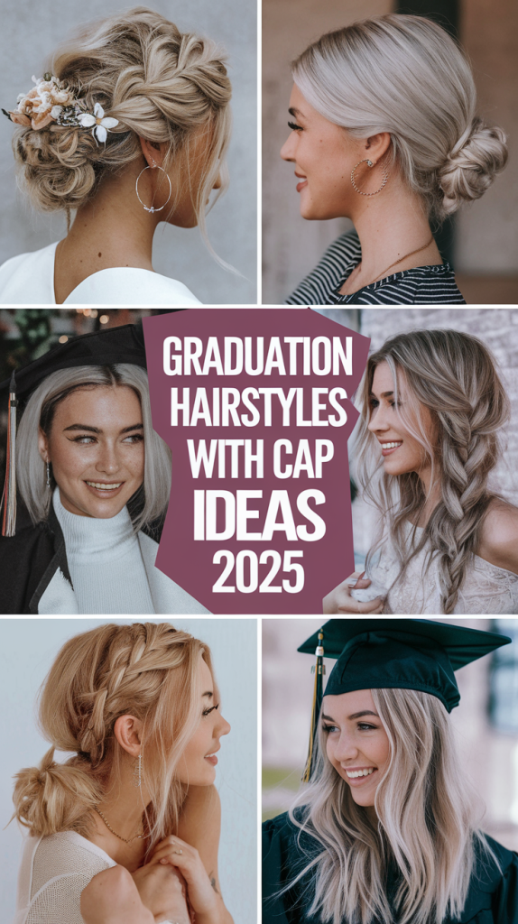 Graduation Hairstyles with Cap Ideas 2025 – Perfect Looks for Pictures