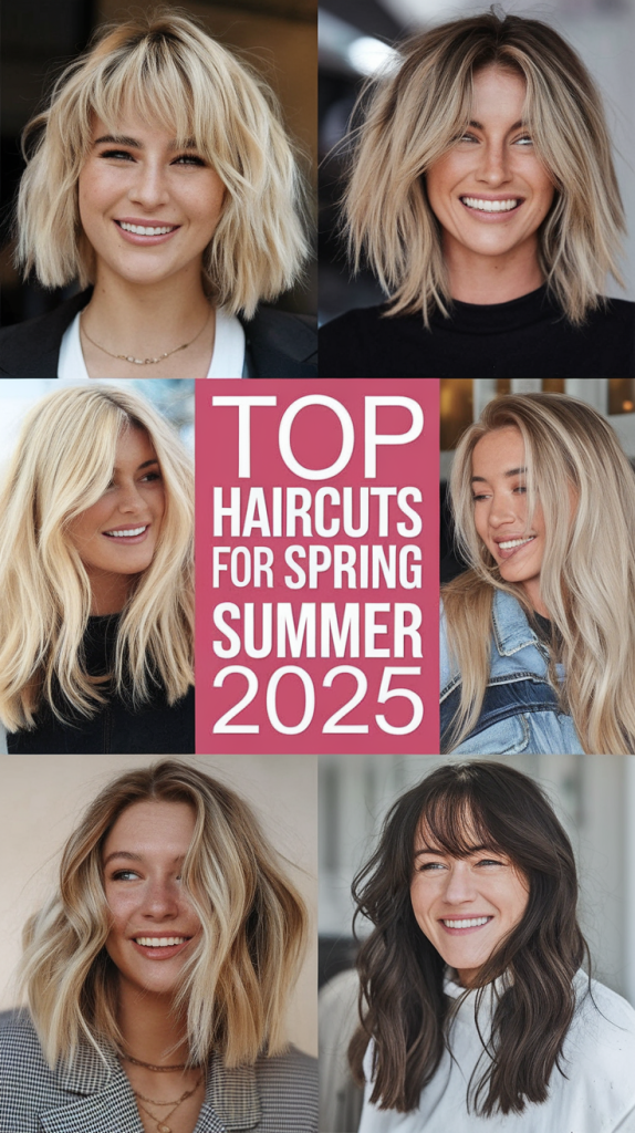 Spring Summer Season Haircuts Ideas 2025 – Trendy Cuts & Colors to Try