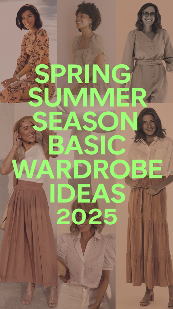 Spring Summer Season Basic Wardrobe Ideas 2025: Essential Dresses, Versatile Denim, Elegant Maxi Outfits, and Effortlessly Chic Styles for Warm Months