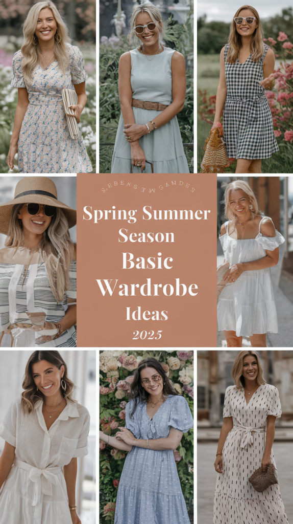 Spring Summer Season Basic Wardrobe Ideas 2025: Essential Dresses, Versatile Denim, Elegant Maxi Outfits, and Effortlessly Chic Styles for Warm Months